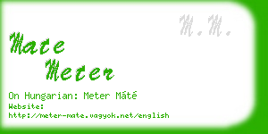mate meter business card