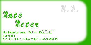 mate meter business card
